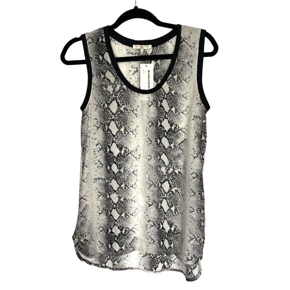 NWT Gold Hawk Tank Top in Black and White Python - Size Small - Picture 1 of 6